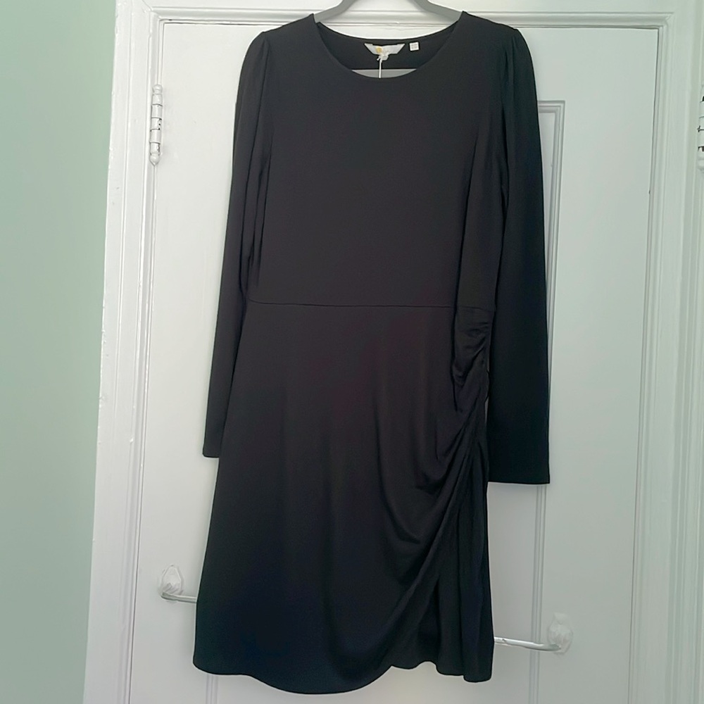 Boden long sleeve black dress (NWT)